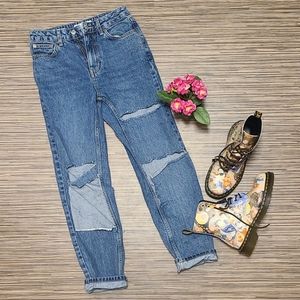 Top Shop Ripped Mom Jeans